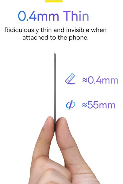 Baseus Magnetic Metal Ring MagSafe Sticker (2 Pack) – Black