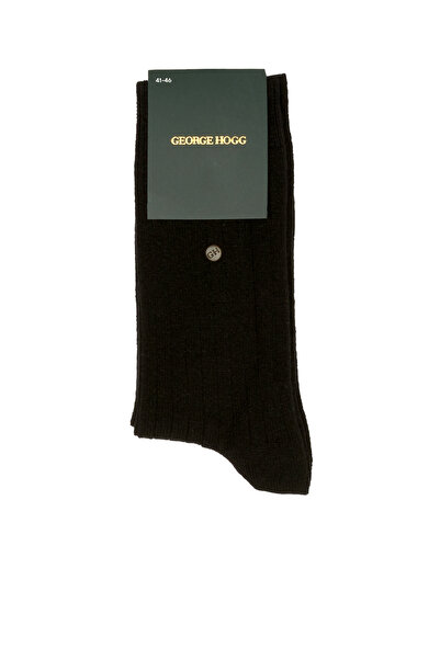 George Hogg Erkek Siyah Yün Mix Çorap