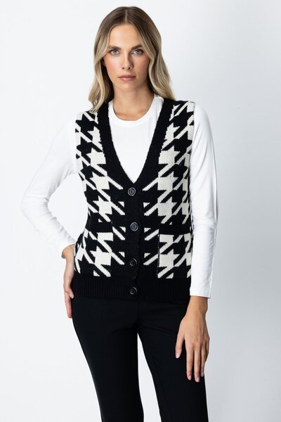 ON Безръкавен жилет с рибена кост