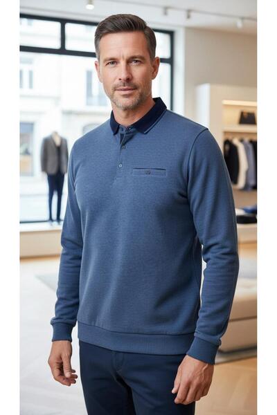 lacaton Battal Polo Neck with Pattern Long Sleeves