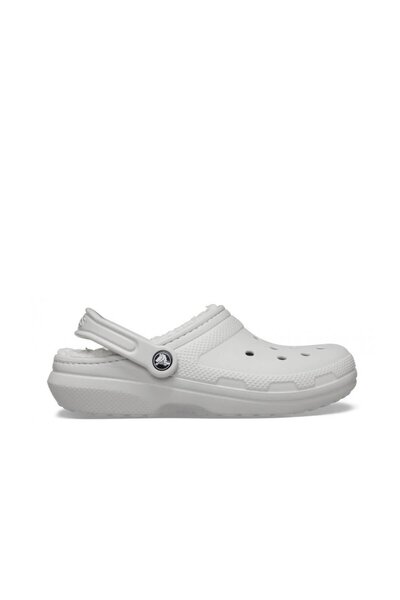 Crocs Classic Lined Clog Women's Slippers - Light Gray