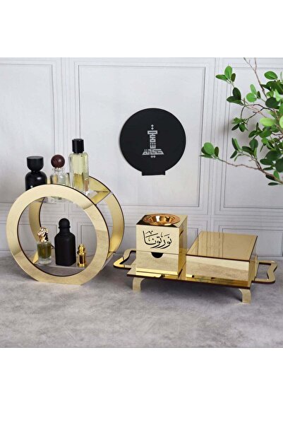 Story of candle Acrylic incense burner 'Nortona' with perfume organizer, storage box and elegant incense tray