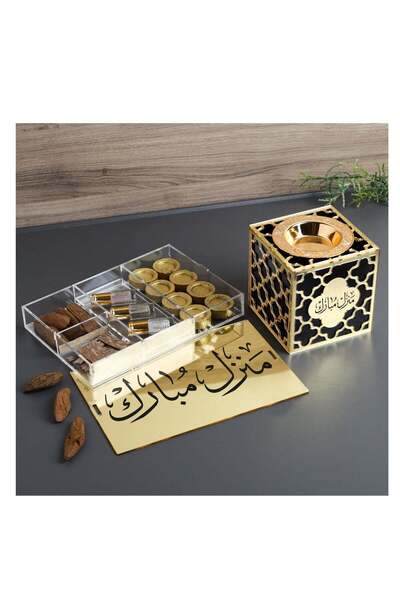 Story of candle مبخرة بخور مع صندوق ,لوازم التبخير والمسك الفاخر،بعبارة "منزل...