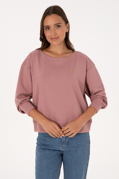 U.S. Polo Assn. Women's Dusty Rose Crew Neck Sweatshirt 50314210-Vr221