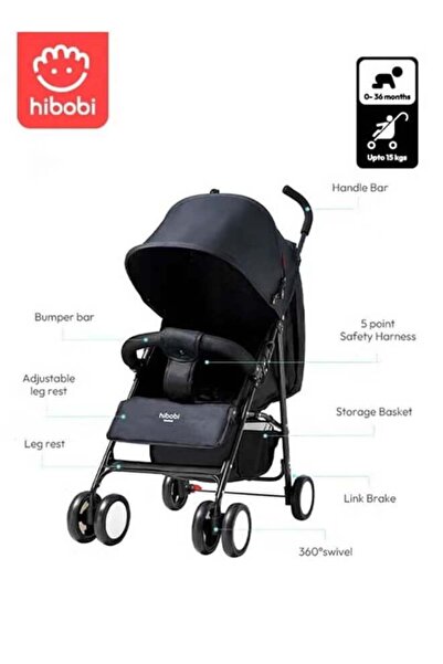 hibobi Lightweight Baby Stroller with Mosquito Net