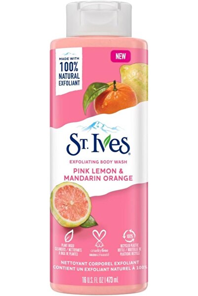 St. Ives Pink Lemon & Mandarin Orange Exfoliating Body Wash, 16 fl oz (473 ml)
