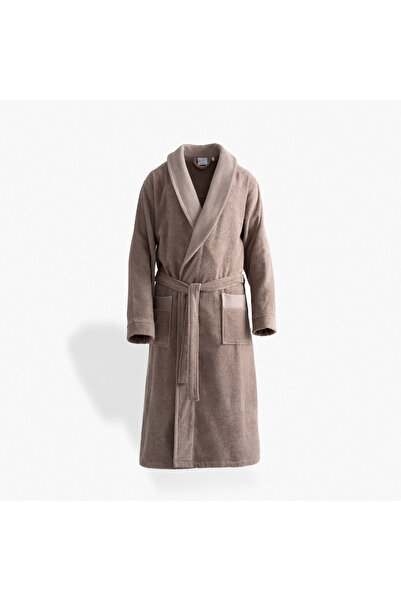 Green Black Lara Men's Bathrobe 100% Cotton Jacquard Brown