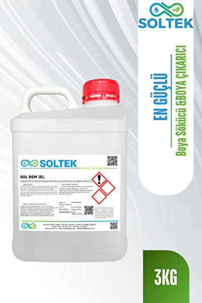 SOLTEK KİMYA EN GÜÇLÜ Kuvvetli Boya Sökücü &BOYA ÇIKARICI - SOL REM JEL 3KG