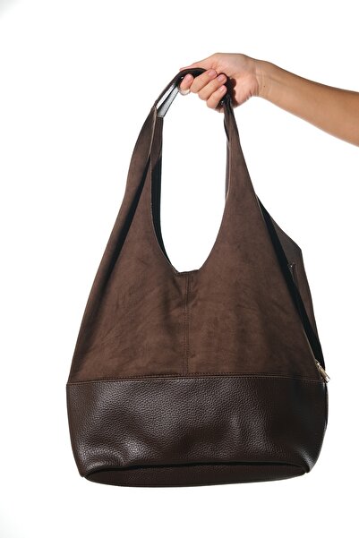 LuviShoes 1096 Dark Brown Suede Women's Daily Bag