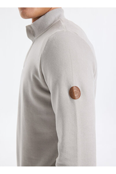 Lee Cooper Mock Neck Beige Men's Sweatshirt 261 Lcm 241068 Luke Beige