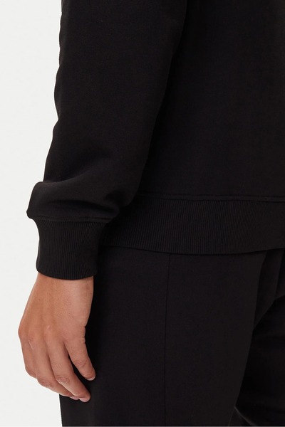 Versace Men's Regular Fit Gold Foil Print Logo Crew Neck Sweatshirt - Black