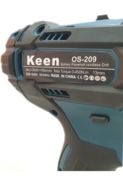 Keen Cordless Drill 36V with Two Batteries, Metal Chuck, Bits and Case, 13 mm