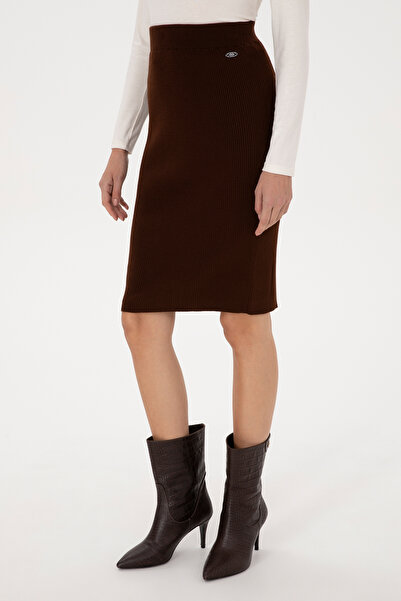 U.S. Polo Assn. Women's Dark Brown Knitwear Skirt 50315594-Vr084