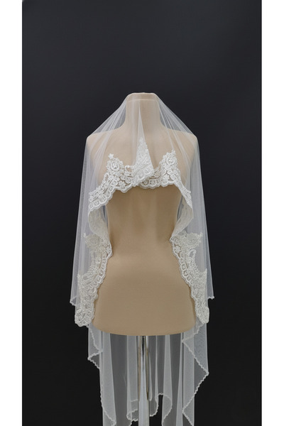 Pusula Marketim طرحة خاصة مطرزة يدويًا، مزينة بالخرز والكريستال والأحجار، لام...