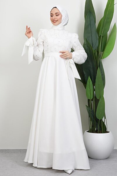 GİYZAMİLA Aybike Prenses Abiye Beyaz