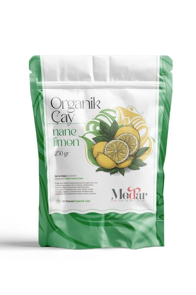 Paşa Dairesi Organic Mint Lemon Tea with Real Fruit Pieces 250 Gr