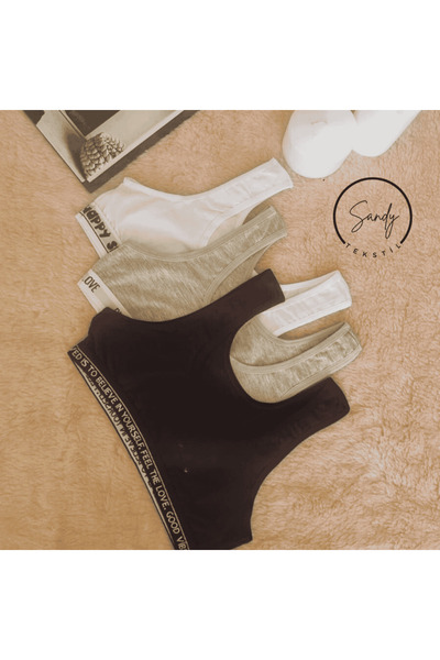 Koza soft Sandy 3-Pack Cotton Flexible Padless Bustier Thick Strap First Children's Bra