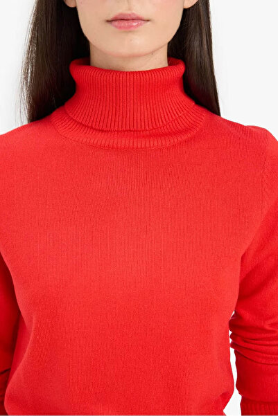 DeFacto Regular Fit Turtleneck Red Women's Sweater H1651Az/Rd227