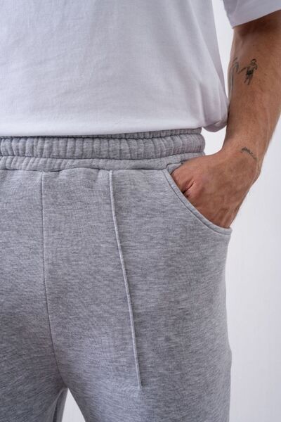 gothamvibes Men's Baggy Chill Gray Sweatpants