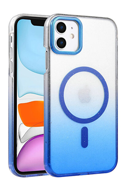 NewFace غطاء ماج سيف لامع متوافق مع آيفون 11 (122515) - أزرق