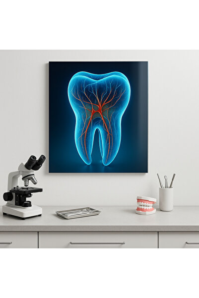BLT DİZAYN Poster anatomic dentar pentru biroul stomatologului, tablou din sticlă