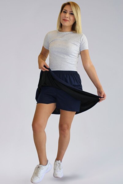 MAKSEN TEKSTİL Seasonal Women's Skirt - Seasonal Ecrin Fabric Mini-Length Women's Short Skirt