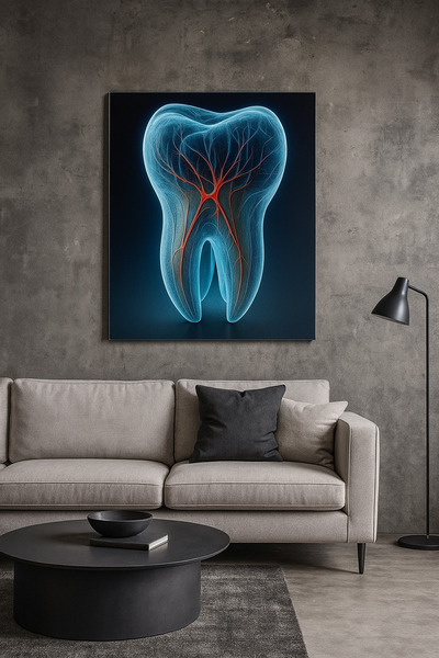 BLT DİZAYN Poster anatomic dentar pentru biroul stomatologului, tablou din sticlă