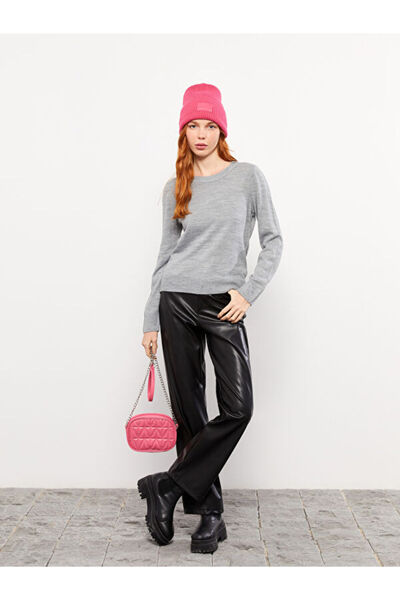 LC Waikiki Crew neck solid long sleeve women knitwear sweater