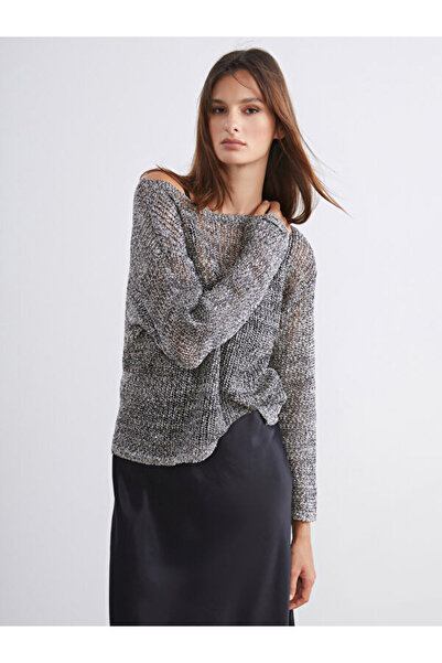 LC Waikiki Boat Neck Openwork Women's Knitwear Sweater