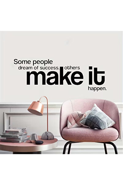 ALAYRA International Motivational Vinyl Wall Sticker “Dream of Success Make It Happen” (60x90 cm)