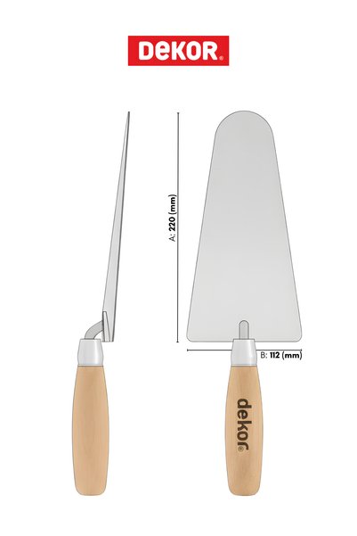 Dekor 062 Ahşap Saplı Paslanmaz Yay Çeliği Sıva Malası 22 Cm | Profesyonel Ve Hobi Kullanımına Uygun