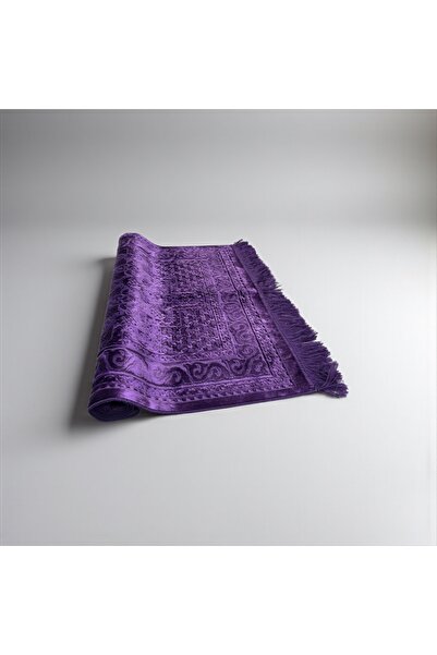 cekir سجادة صلاة إسلامية مخملية - أناقة أرجوانية ملكية