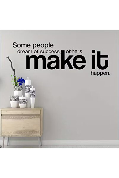 ALAYRA International Motivational Vinyl Wall Sticker “Dream of Success Make It Happen” (60x90 cm)