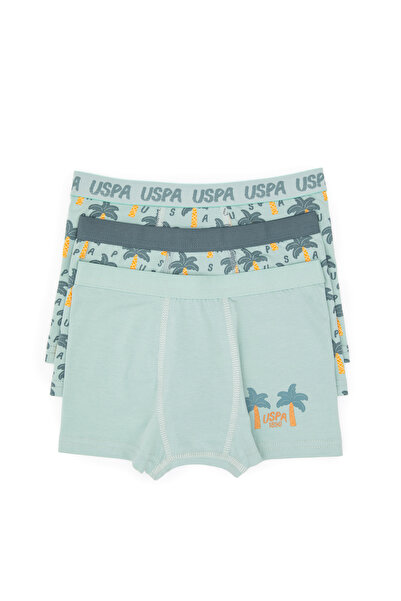 U.S. Polo Assn. Erkek Çocuk 3'lü Boxer Takım 50319388-VR048