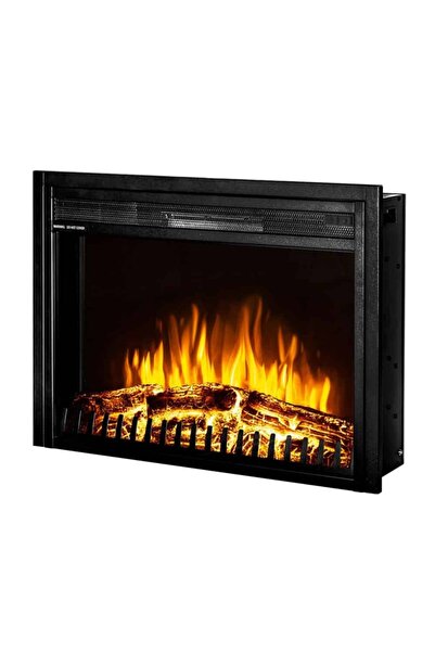 Art Flame Focar semineu electric, metal, incorporabil, de perete, 3D efect, a...