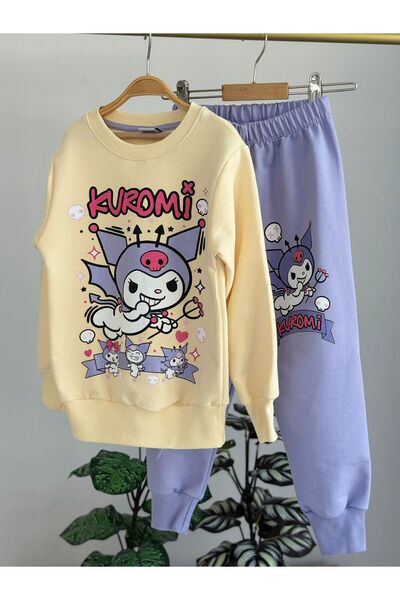 MODA AÇELYA Girl's Printed Tracksuit Set