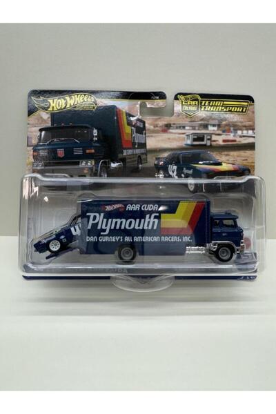HOT WHEELS Team Transport Dan Gurney’s 70 Plymouth AAR Cuda 1/64 Model Araba