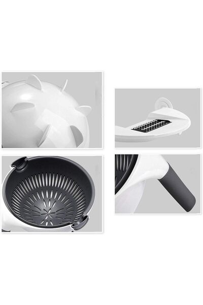 MZF 9-in-1 Vegetable Cutter - Rotary Cutter with Drain Basket, Multi-function Kitchen Grater by EEAF