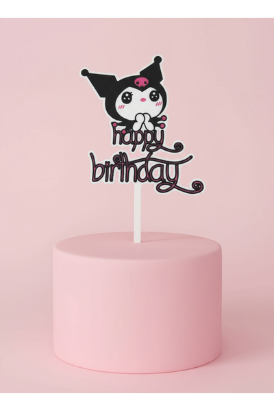 Nobrand زينة كعكة عيد الميلاد ذات طابع شخصية سوداء لطيفة - زينة كعكة زخرفية م...