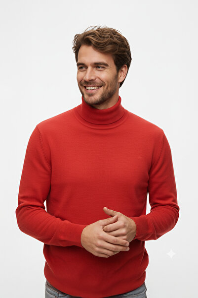 Pulltonic Erkek Balıkçı Yaka Düz Kazak