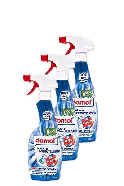DOMOL Kireç ve Kir Çözücü Power Sprey 750ml (3 Adet)