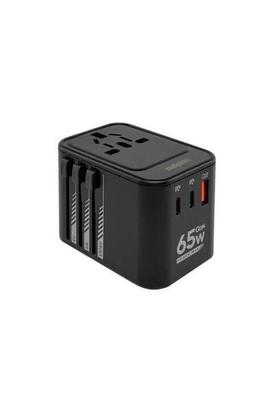 Salpido SAL Z6 GaN 65W Quick Charger & Travel Adapter, High-Speed USB-C Power - Black