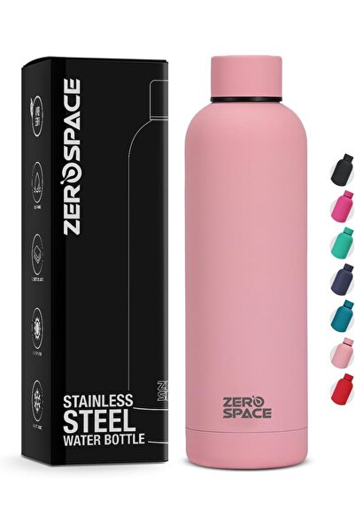 Generic ZeroSpace Stainless Steel Water Bottle 750ml - Insulated Double Wall Thermos (Pink)