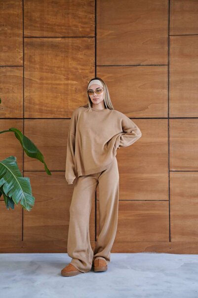 GİYSİ DÜNYASI 57 Knitwear Fabric Sweater Pants 2-Piece Set