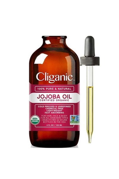 Cliganic 100% Pure Natural Organic Jojoba Oil For Hair Face Body 120 ML