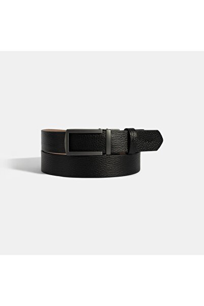 Desa Men's Black Sports Leather Belt