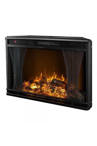 Art Flame Focar semineu electric, metal, 3D efect, aeroterma, luminozitate reglabila a flacarii, telecomand...