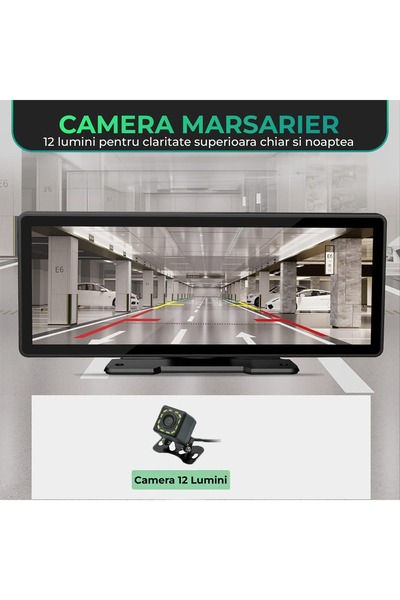 Timebox Auto Navigation 10.26" IPS, Wireless CarPlay/Android Auto, 12-LED Rear Cam, USB2.0, BT5.0