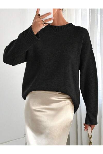 Sea Style Pulover basic supradimensionat cu textură moale