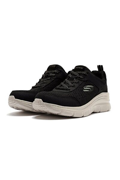SKECHERS Fashion Fit Air Cooled Memory Foam Sneaker Memory Sole Women's Casual Sports Shoes Black